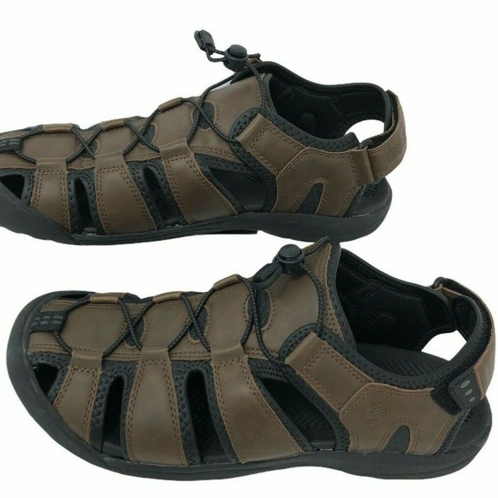 Khombu Men's Travis 1179295 Closed Toe Active Brown Fisherman Sandals - Picture 7 of 11